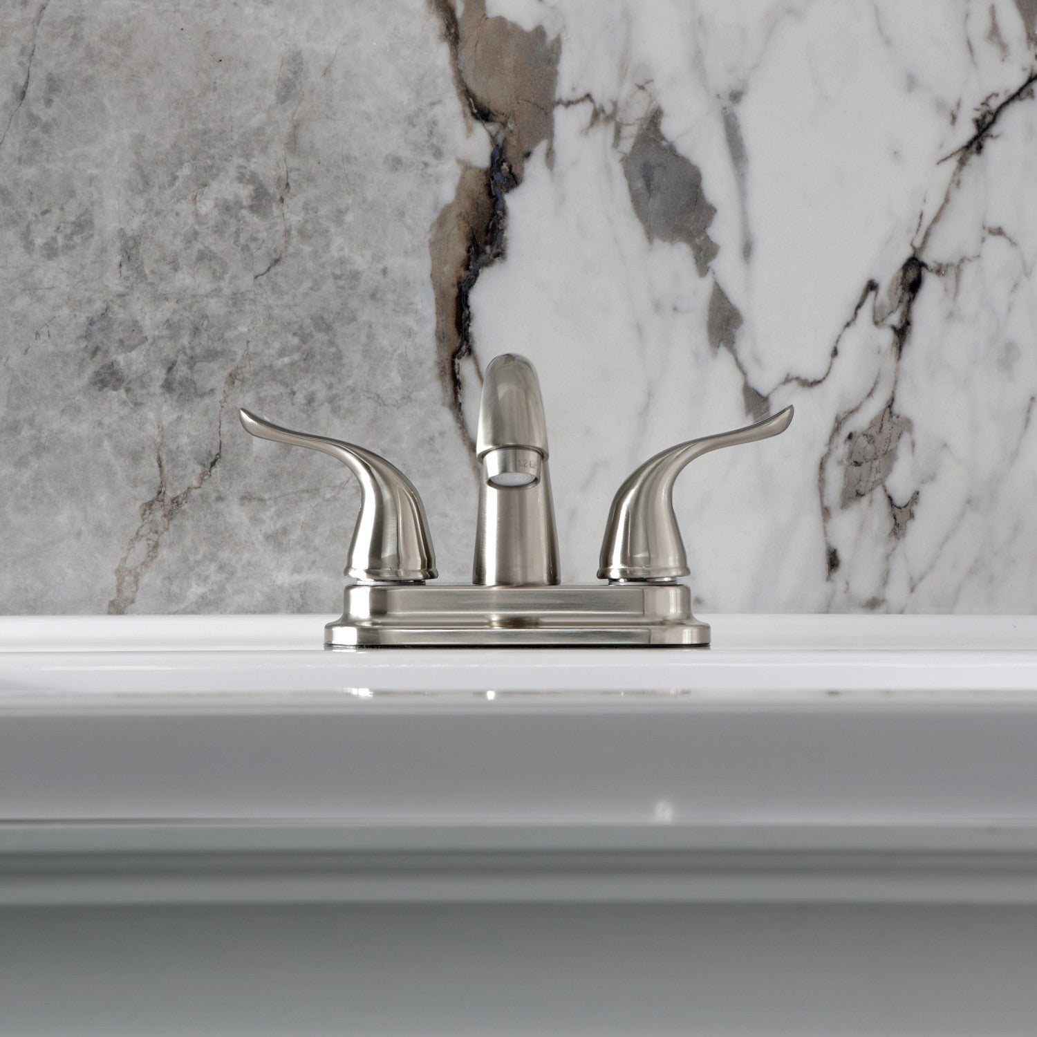 Kingston Tulare KB5618YL - Yosemite Double-Handle 3-Hole Deck Mount 4-Inch Centerset Bathroom Faucet with Pop-Up Drain, Brushed Nickel — thumbnail 3